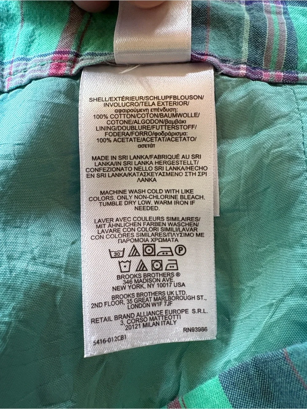 “346” Brooks Brothers Plaid Skirt, Size 4